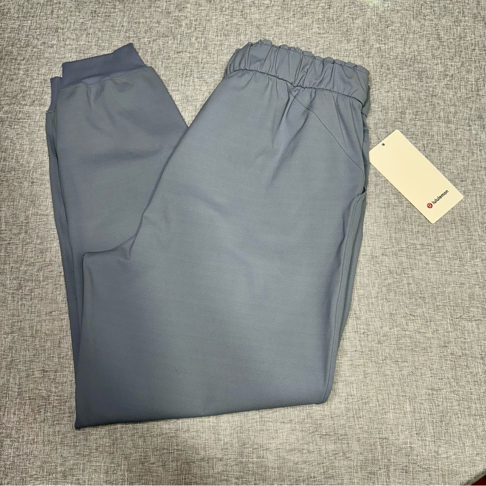 Lululemon Stretch High Rise Jogger Pants Chambray Blue Size 12 NWT - Picture 5 of 9